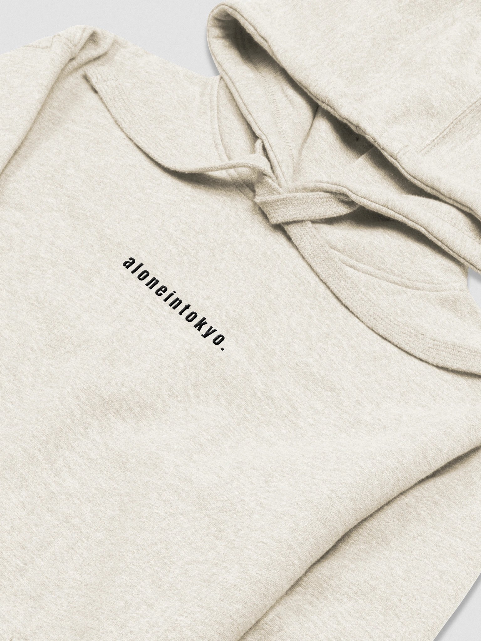 TOKYO BLACK TEXT EMBROIDERED HOODIE product image (2)