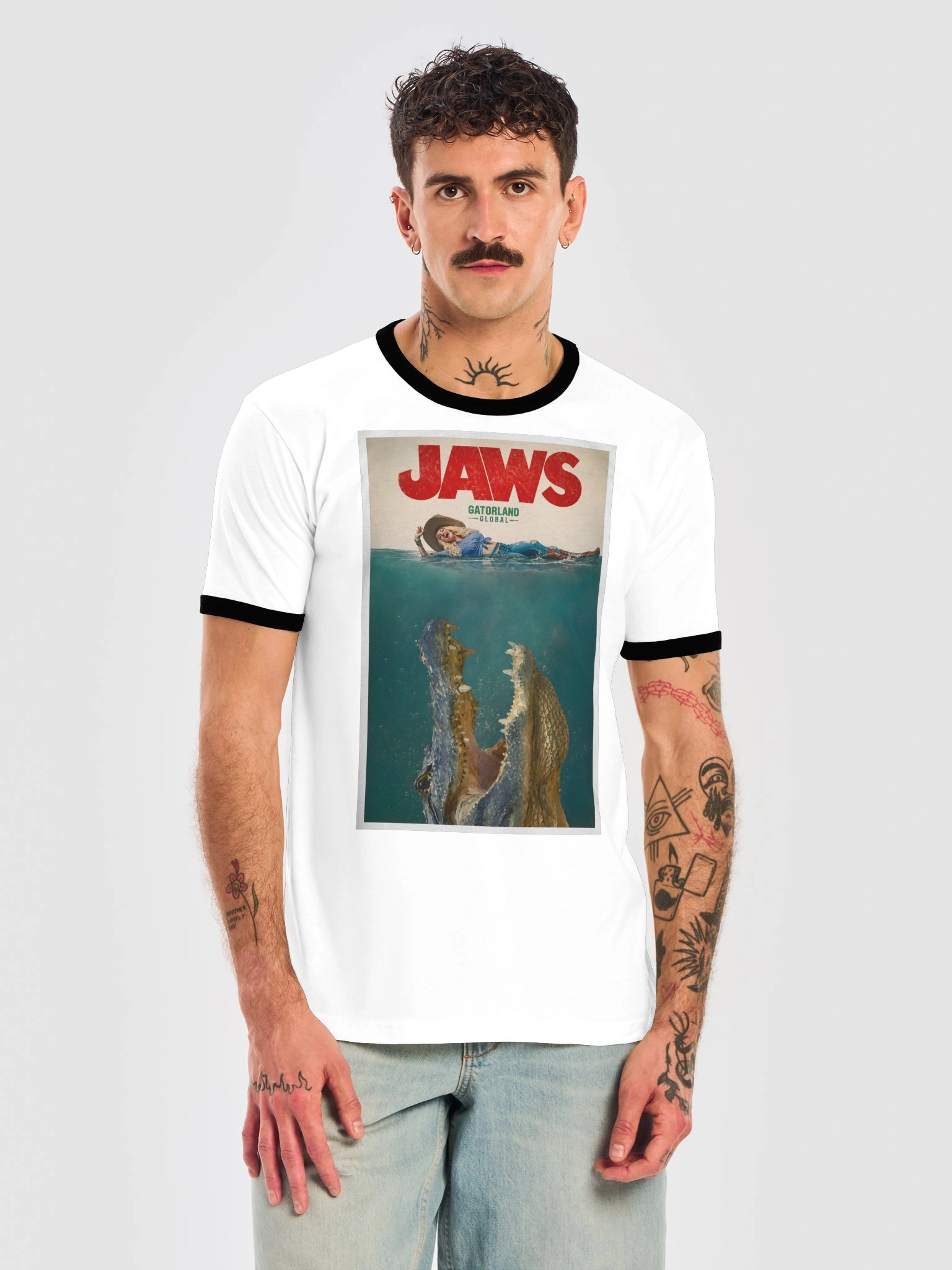 Jaws the Alligator Ringer Tee product image (5)