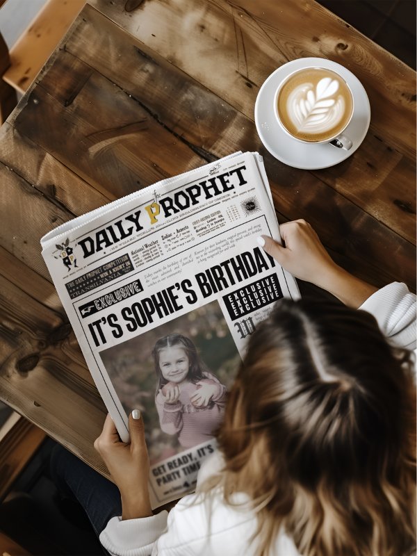 Magical Birthday Party Announcement Newspaper 100% Customizable Template Bundle product image (2)