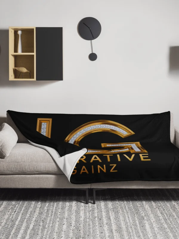 Lucrative Gold Diamonds Black Blanket product image (1)