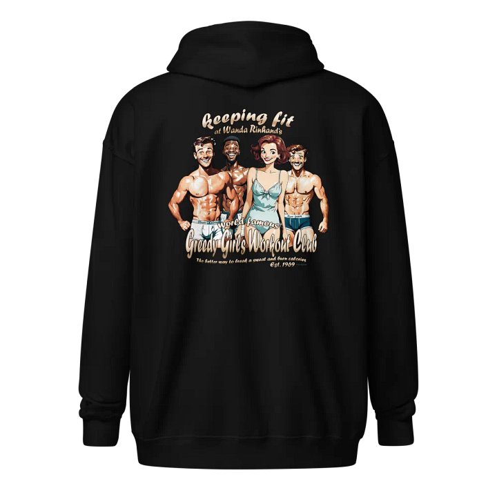 Greedy Girls Workout Club Back print zip hoodie product image (1)