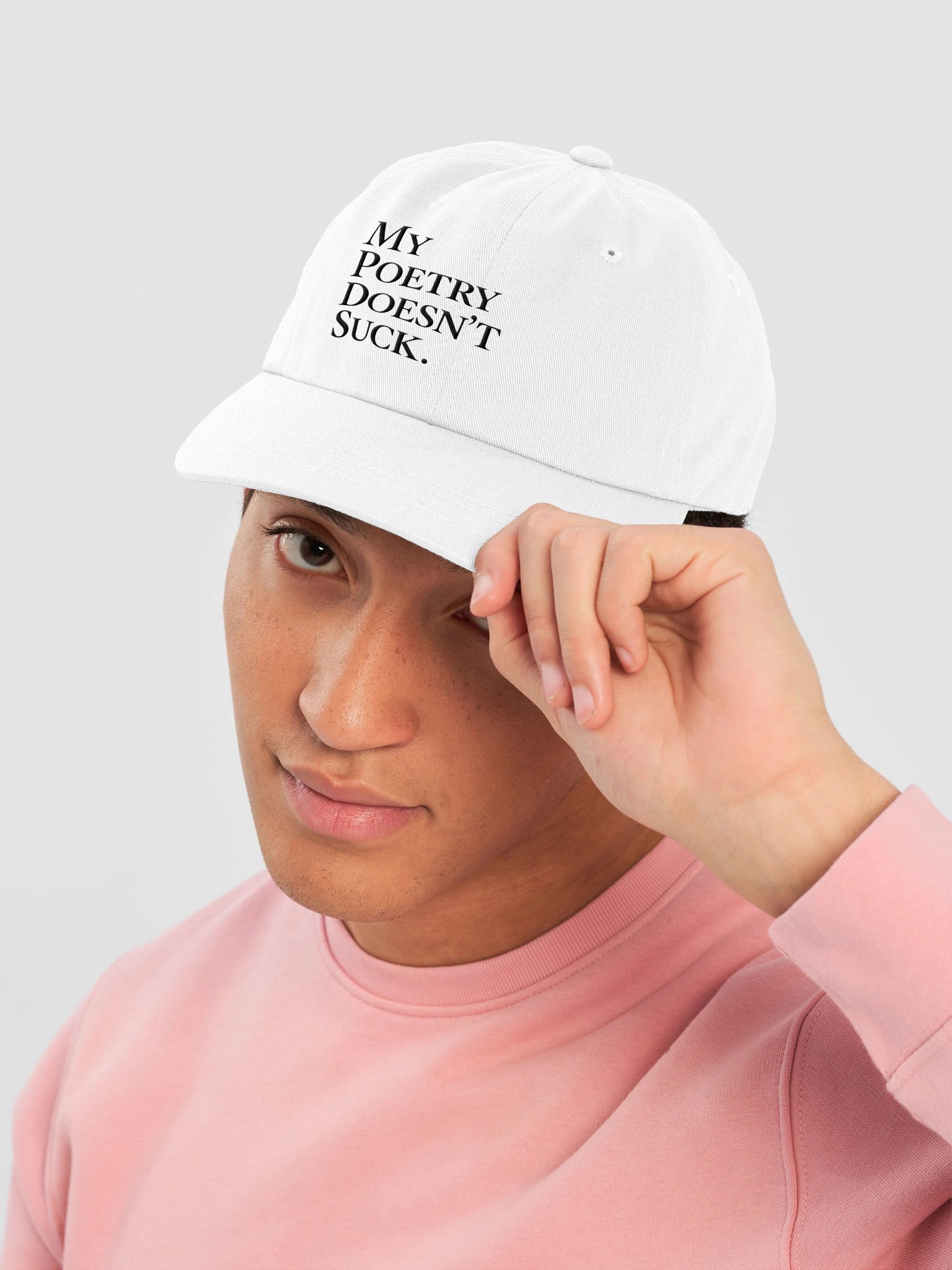 My Poetry Doesn't Suck Dad Hat - White/Black product image (5)