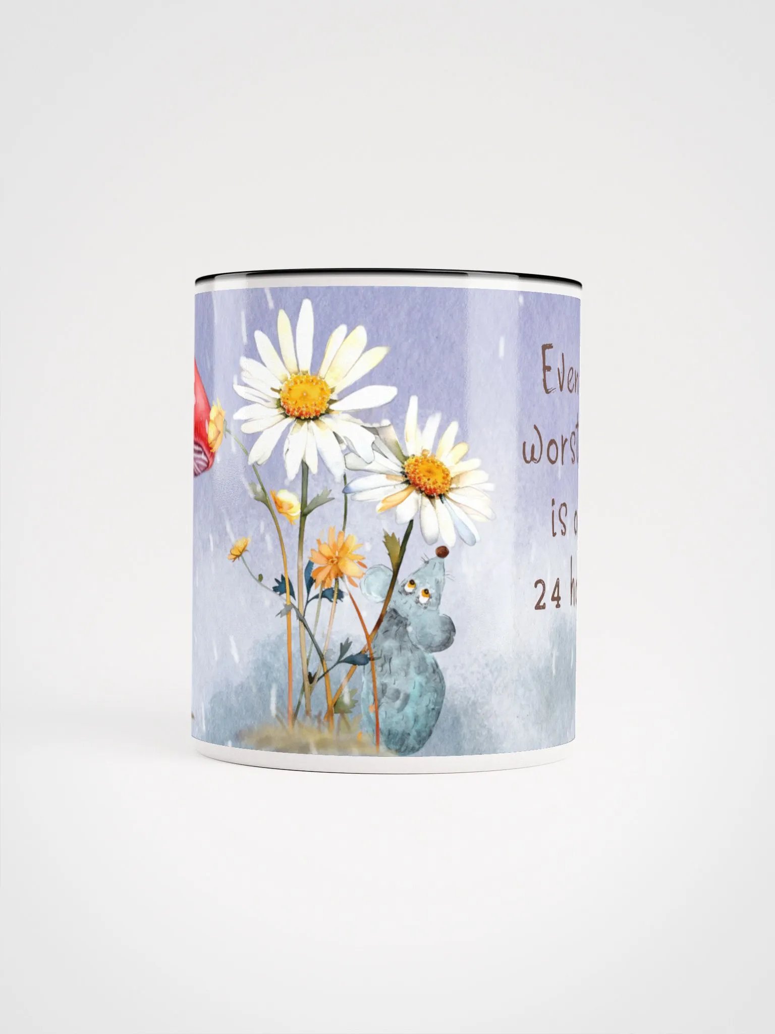 Passing Clouds: Weathering the Storm Ceramic Mug with Quote | 11oz & 15oz Inspirational Coffee Mug | Resilience & Hope Design product image (5)