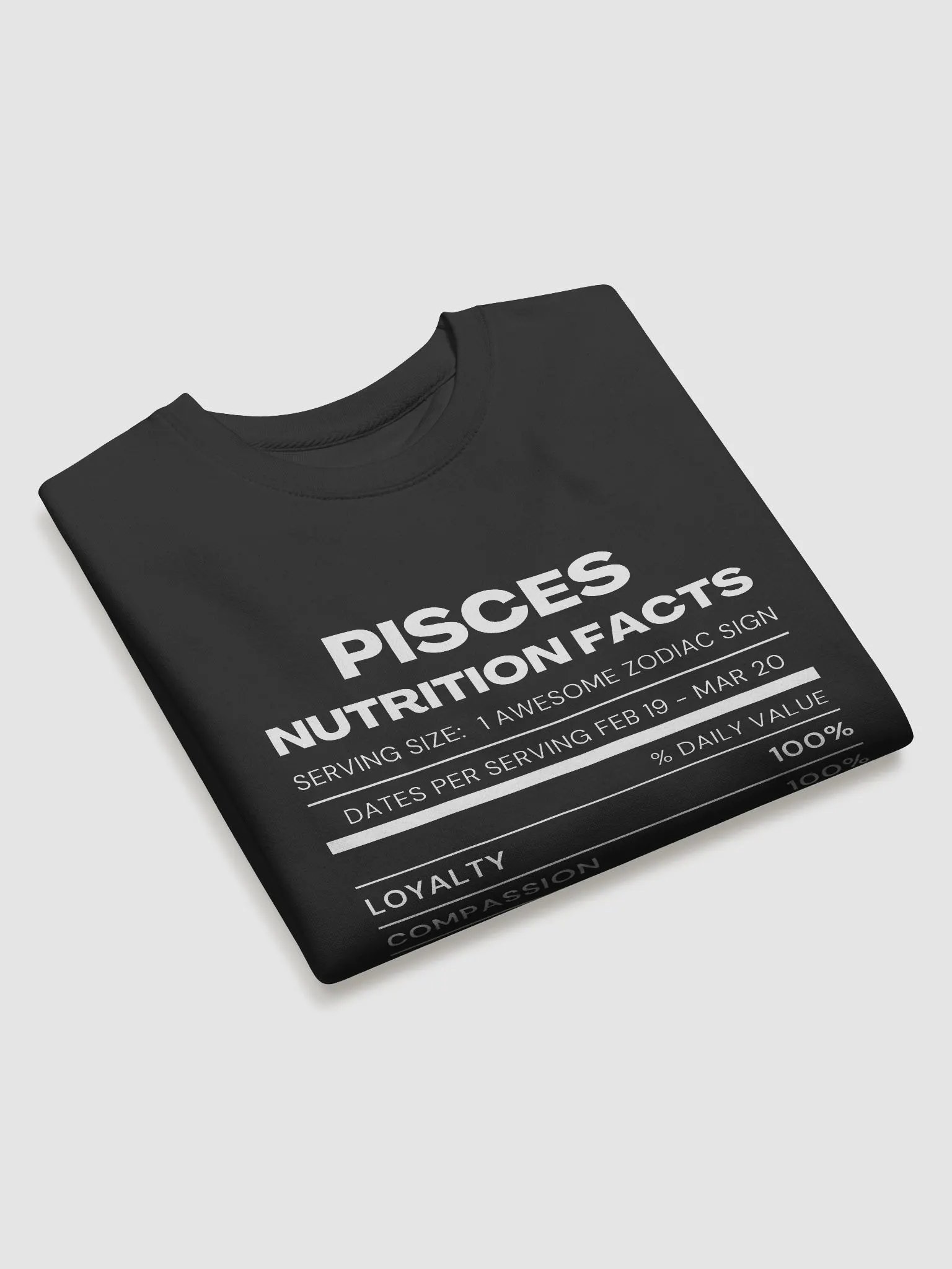 Pisces Nutrition Facts Sweatshirt product image (4)