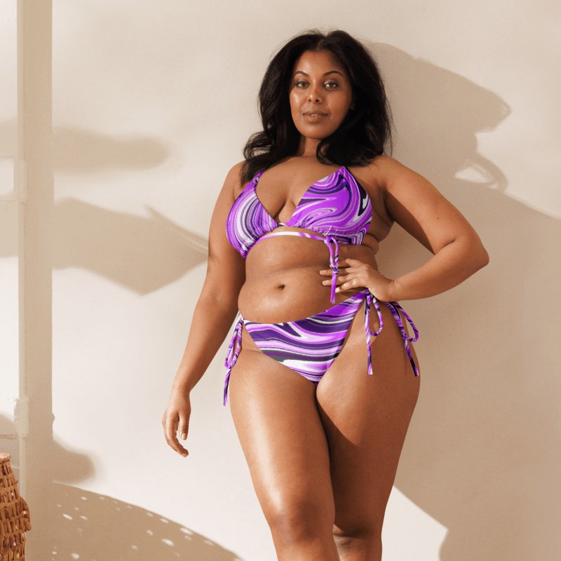 Bikini Set - Purple Digital Fluid Art product image (9)