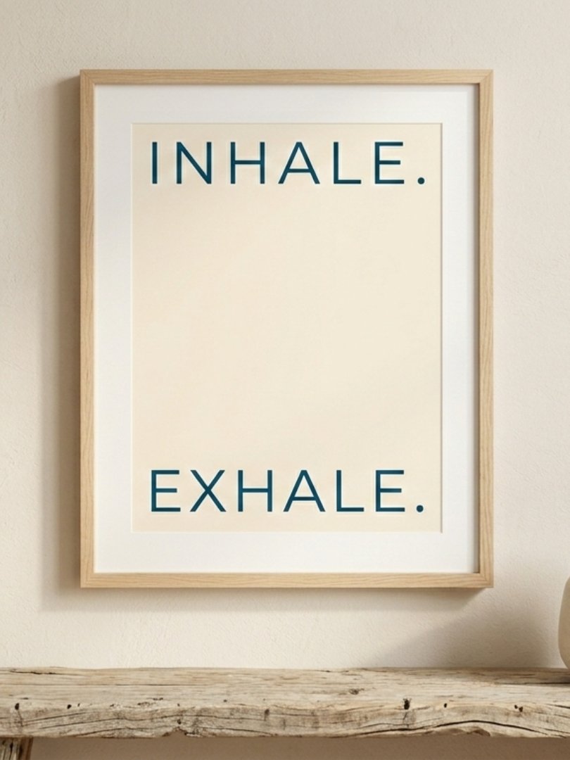 Minimalist Breathing Mantra Wall Art. (Digital Download) product image (1)
