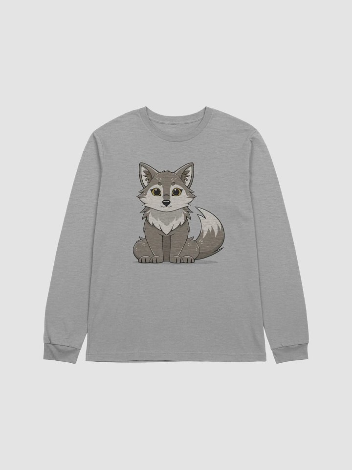 Cute Fuzzy Wolf Long Sleeve Tee product image (7)