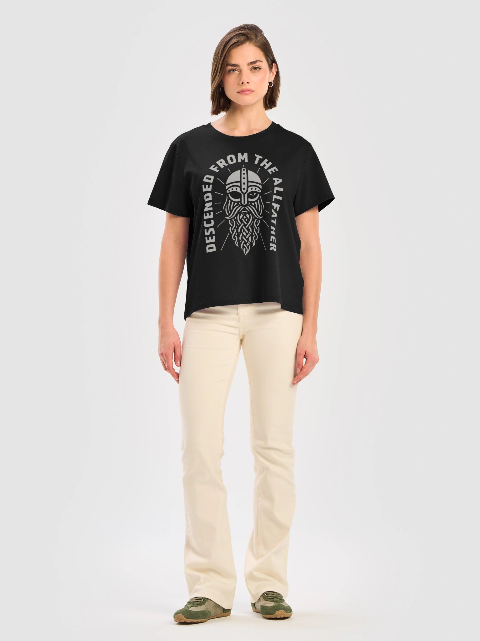 Descended from the Allfather Women's Organic Ribbed Neck T-Shirt product image (1)
