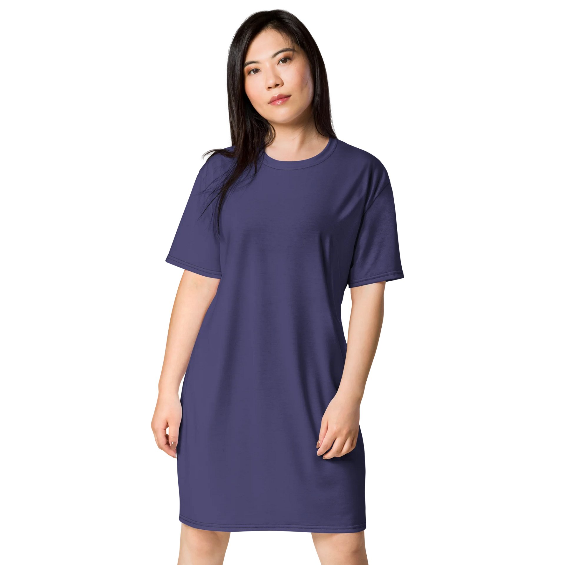 Oversized T-Shirt Dress - Vibrant Corn Flower Blue, Sizes 2XS-6XL product image (1)