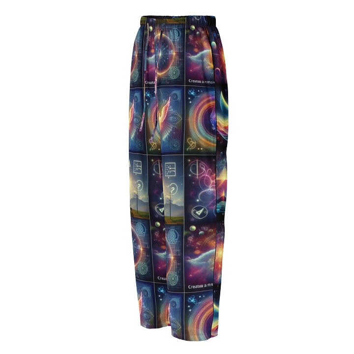 Cosmic signals, hidden glyphs, dream-like overlays, stars connected by symbolic threads, bright colors and dramatic lightning Unseen Frequencies: product image (1)