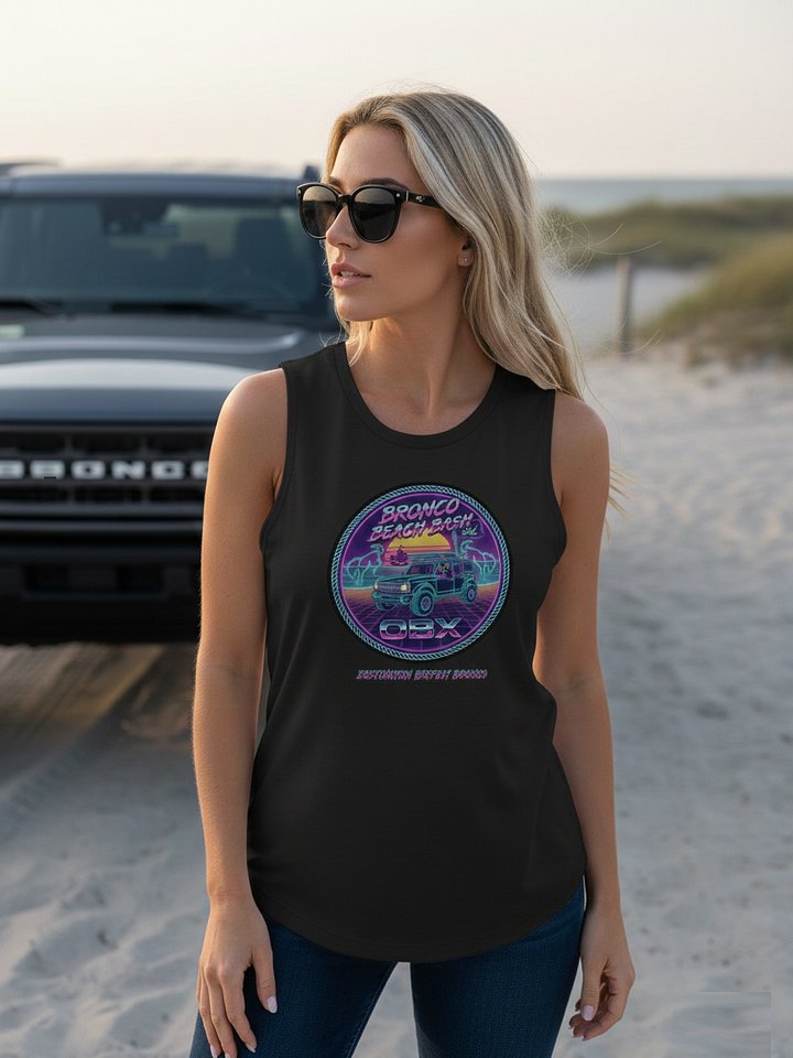 2026 Bronco Beach Bash OBX / Destination Bigfoot Bronco Collab | Bella+Canvas Jersey Tank (Multiple Colors Available) product image (1)