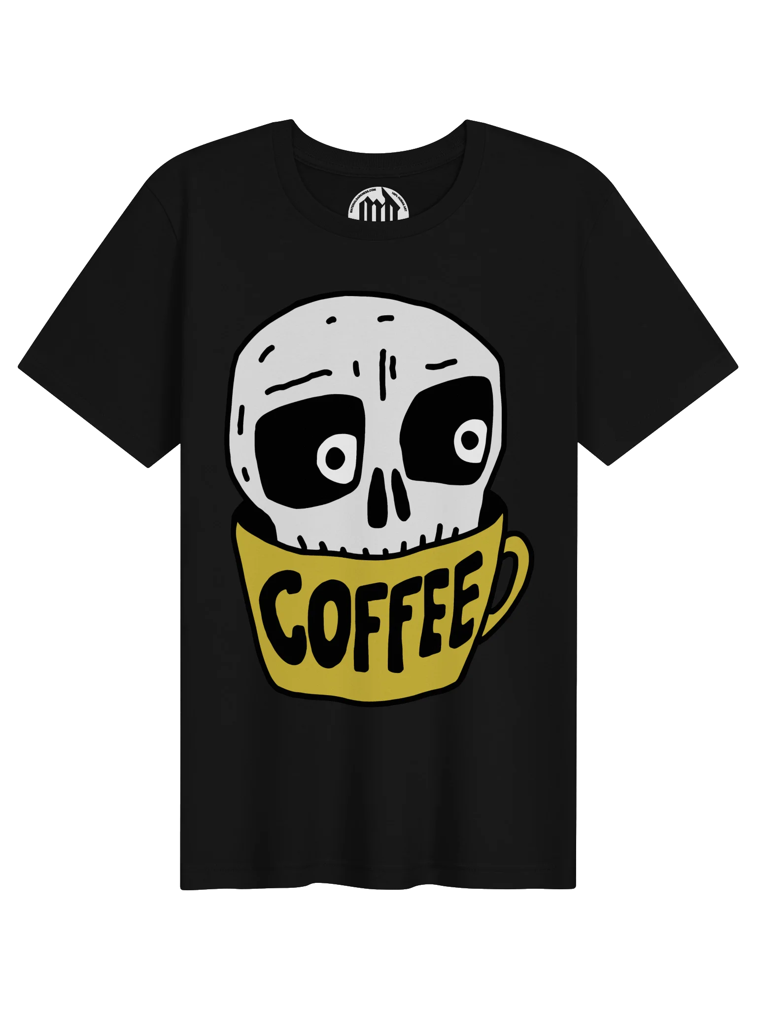 Coffee Skull Cartoon Tee — Bella+Canvas Supersoft product image (2)