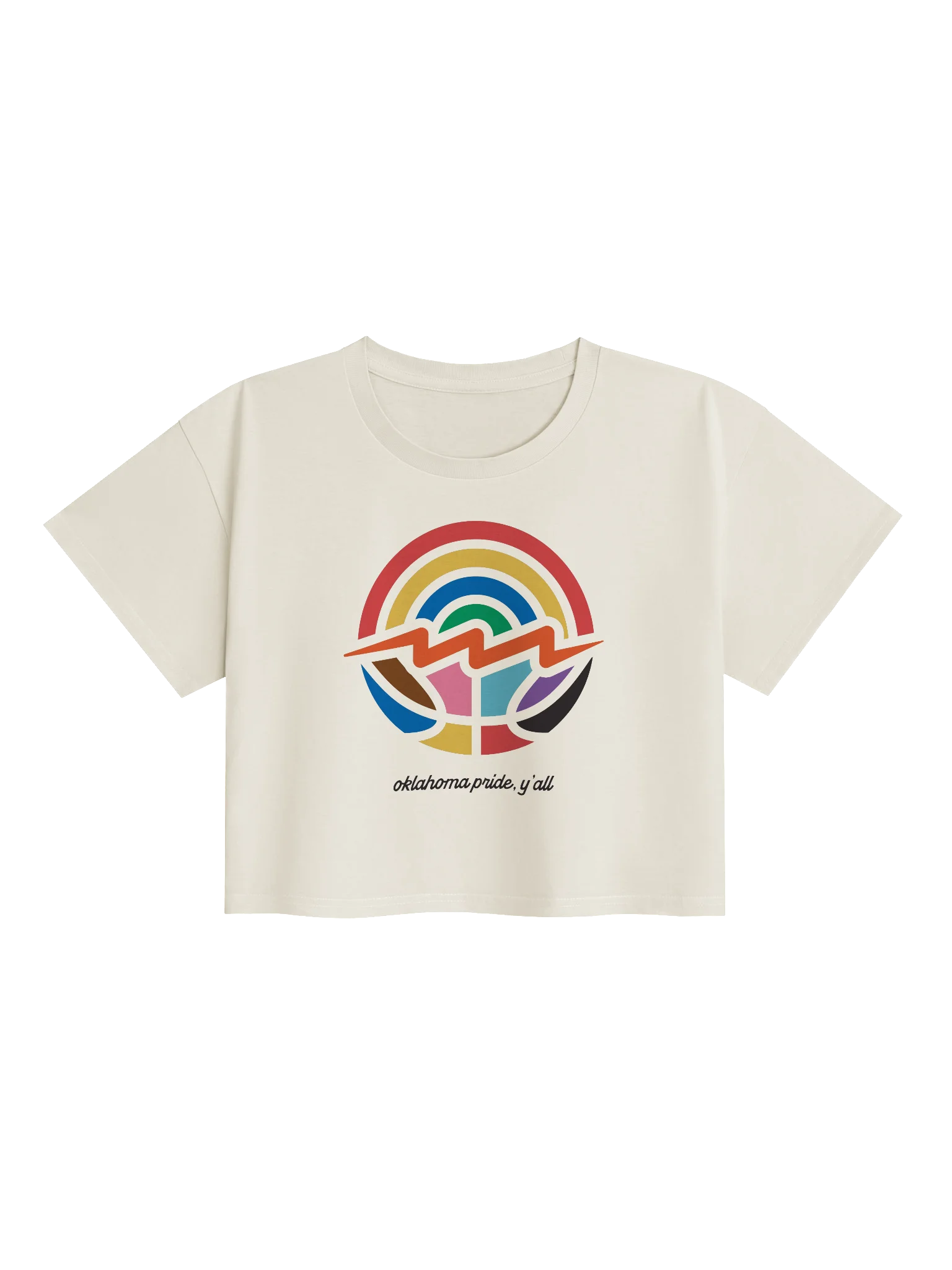 Oklahoma Love and Thunder Pride Crop Top product image (1)