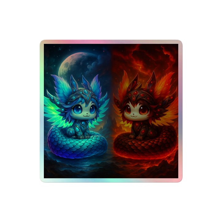 Serpentine Aquatic Alien Duo Kiss-Cut Sticker Sheet product image (2)
