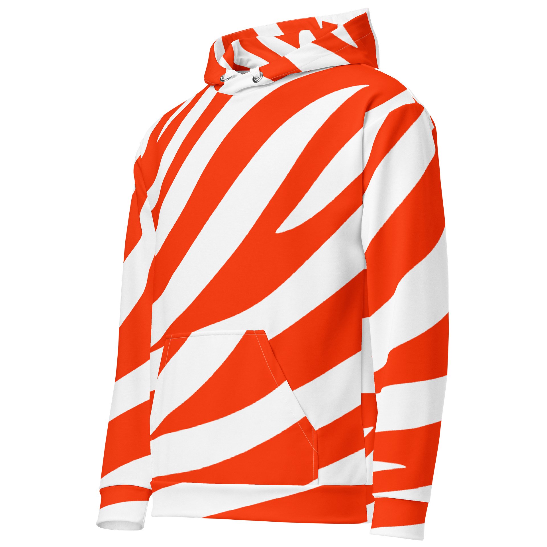 Tiger Print Graphic Hoodie – Orange White product image (3)