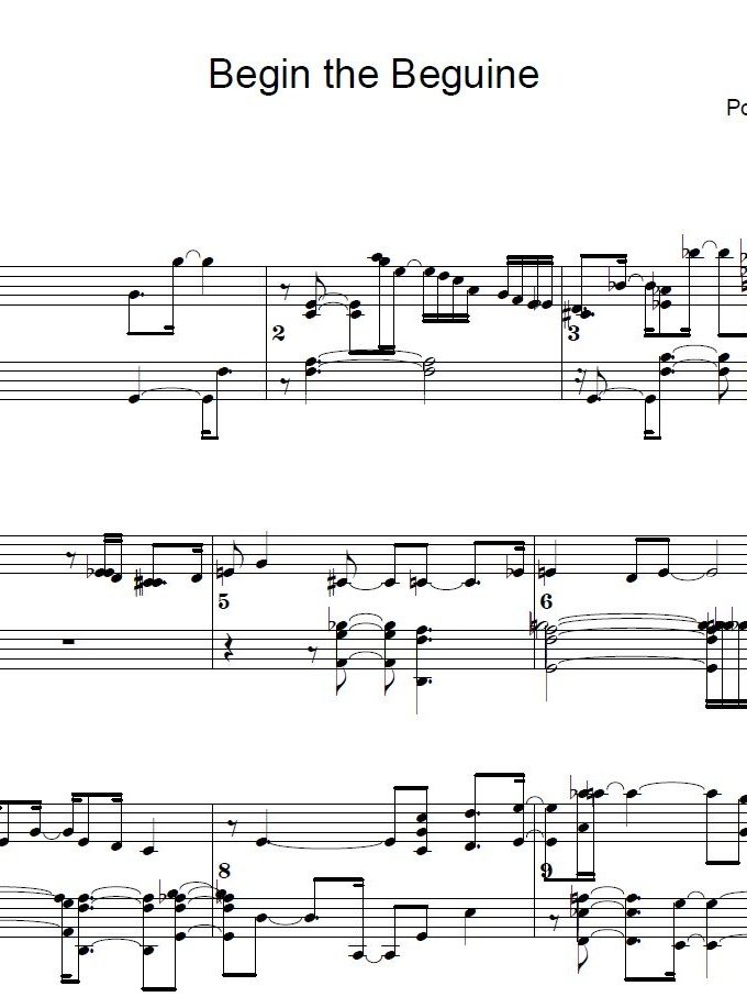 Begin the Beguine - Piano sheet music product image (1)