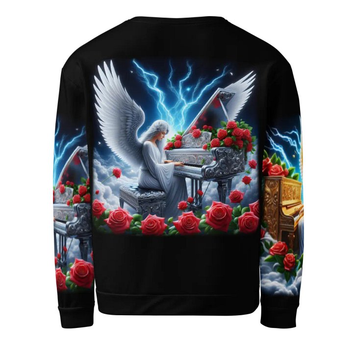 Angels making Music with a Piano - All-Over Unisex Sweatshirt #27 product image (2)