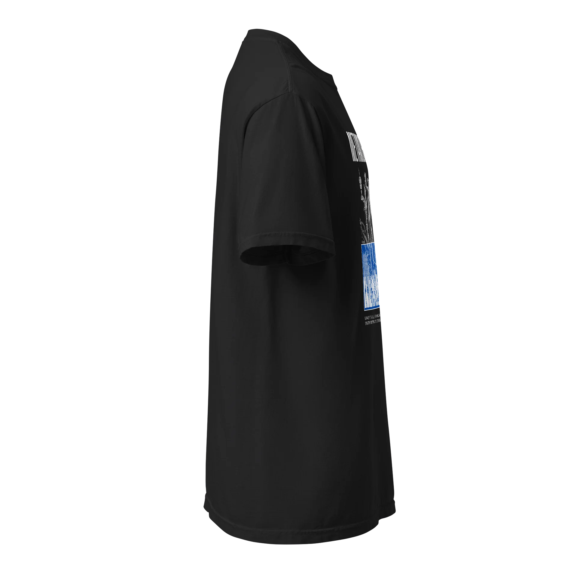 Glitch Blue Ornate Graphic Tee product image (8)