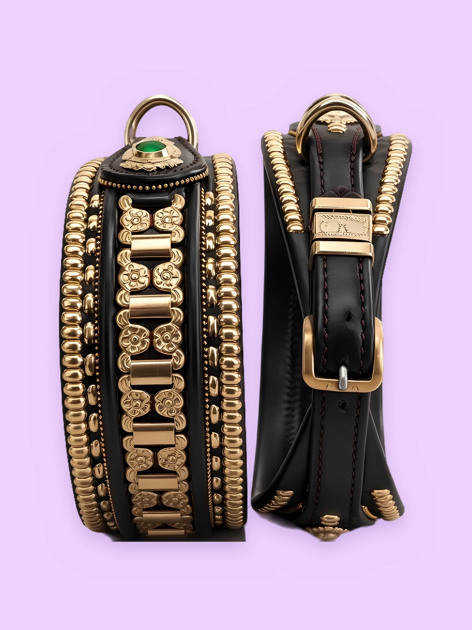 Premium Ethnic Indonesian Handcrafted Leather Dog Collar & Leash Sets product image (1)