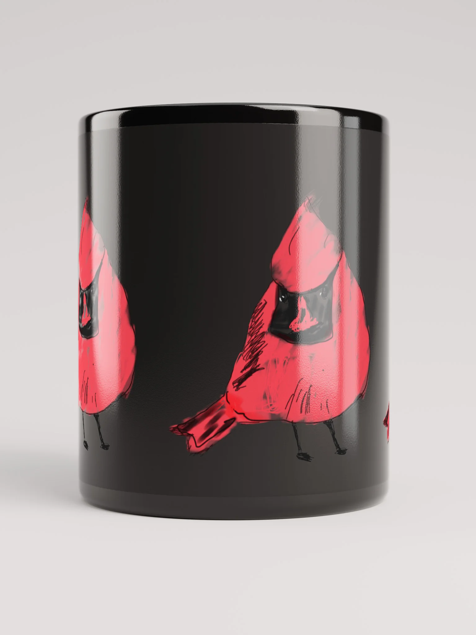 Shirley’s Cardinal Black Glossy Mug product image (9)