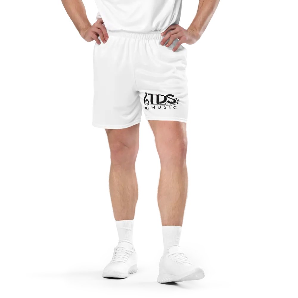 TDS Music Eco-Friendly All-Over Print Recycled Mesh Shorts - White, 2XS-6XL product image (5)