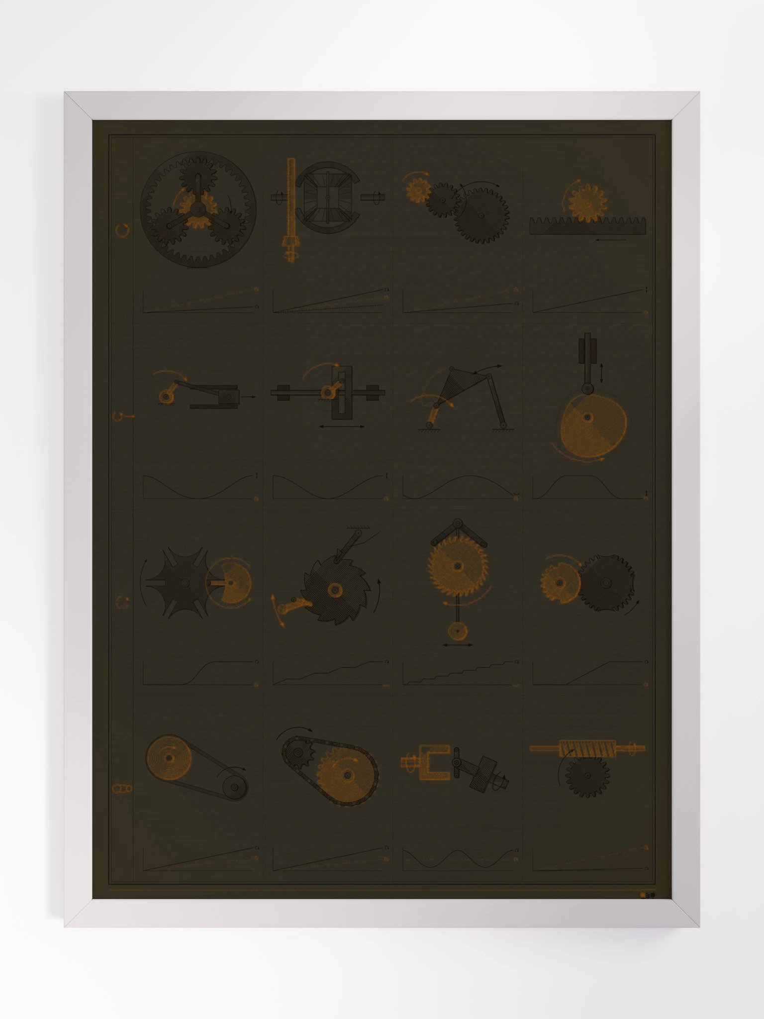 MOTION · Mechanische atlas als kunstdruk · ingelijst product image (11)
