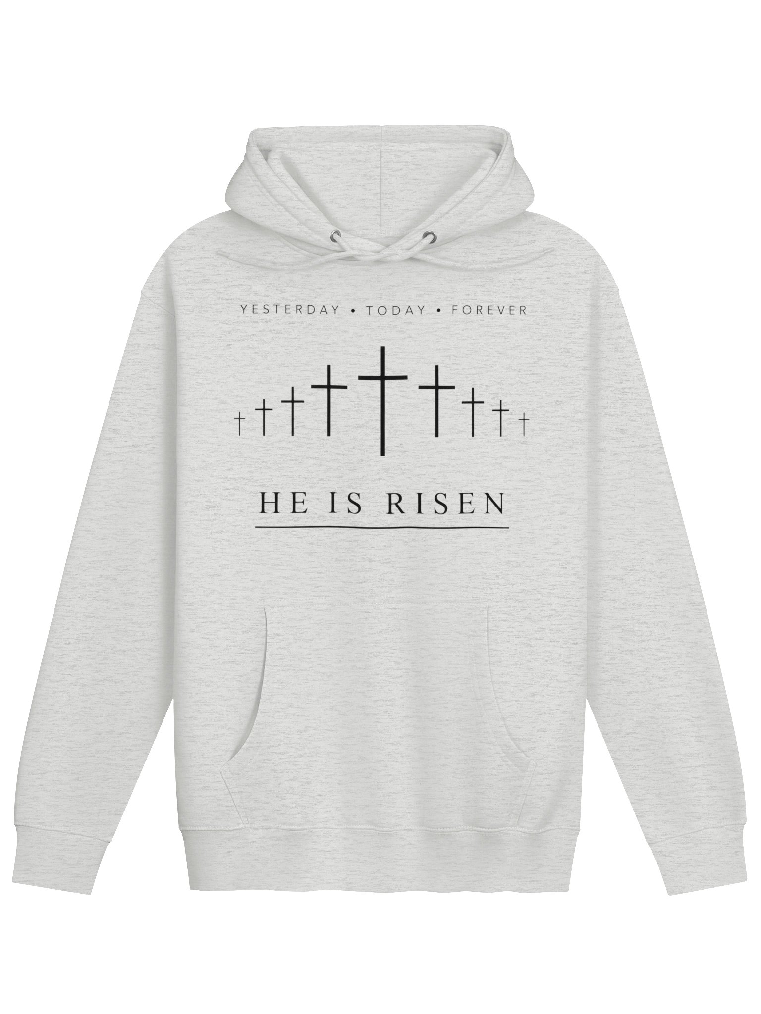 Yesterday • Today • Forever Christian Crosses Minimalist Faith Hoodie | Hebrews 13:8 | Christian Apparel | Kingdom Life Co. product image (2)