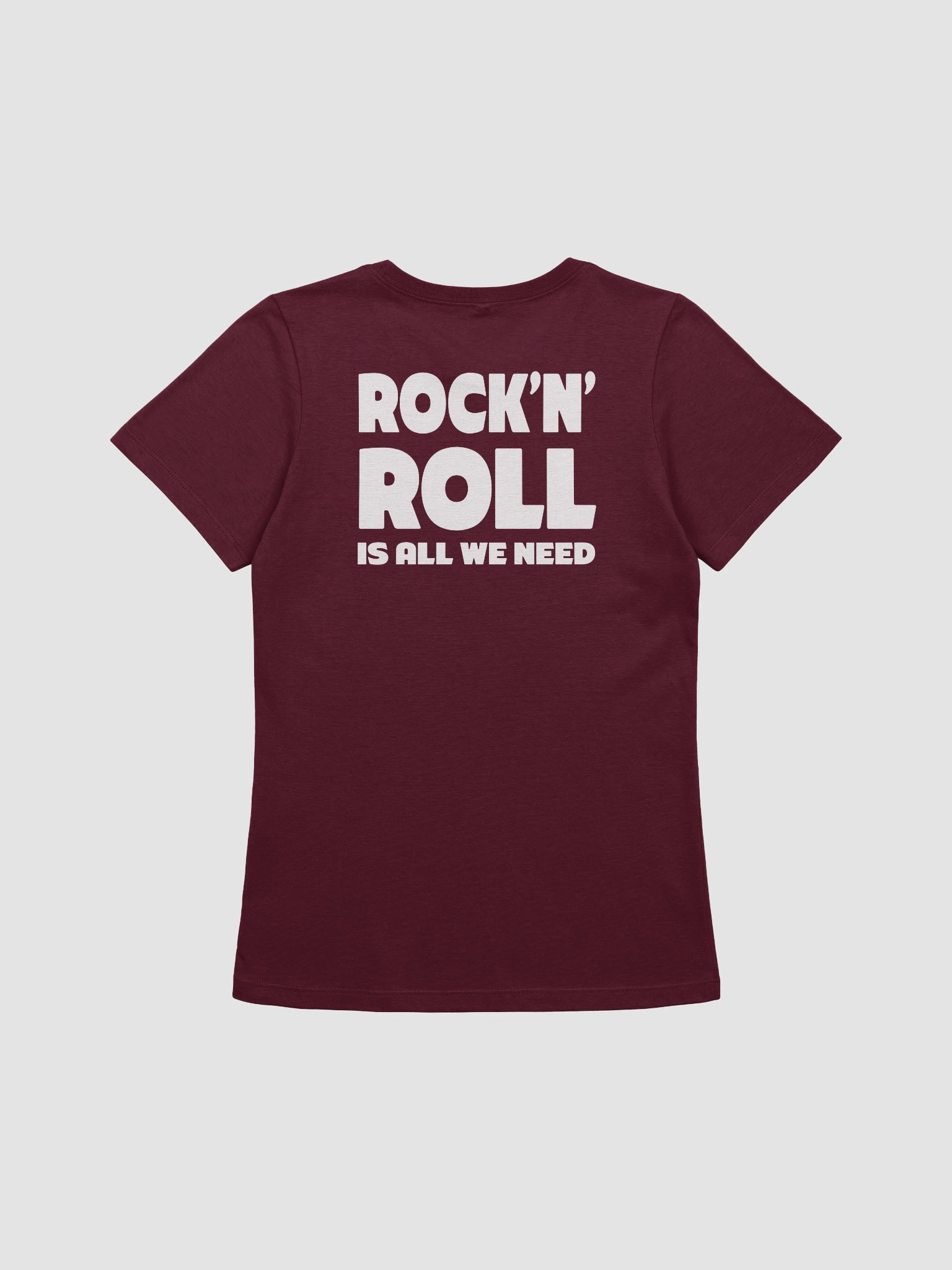 Rock'n'Roll Is All We Need - Women's T-Shirt (Maroon) product image (2)