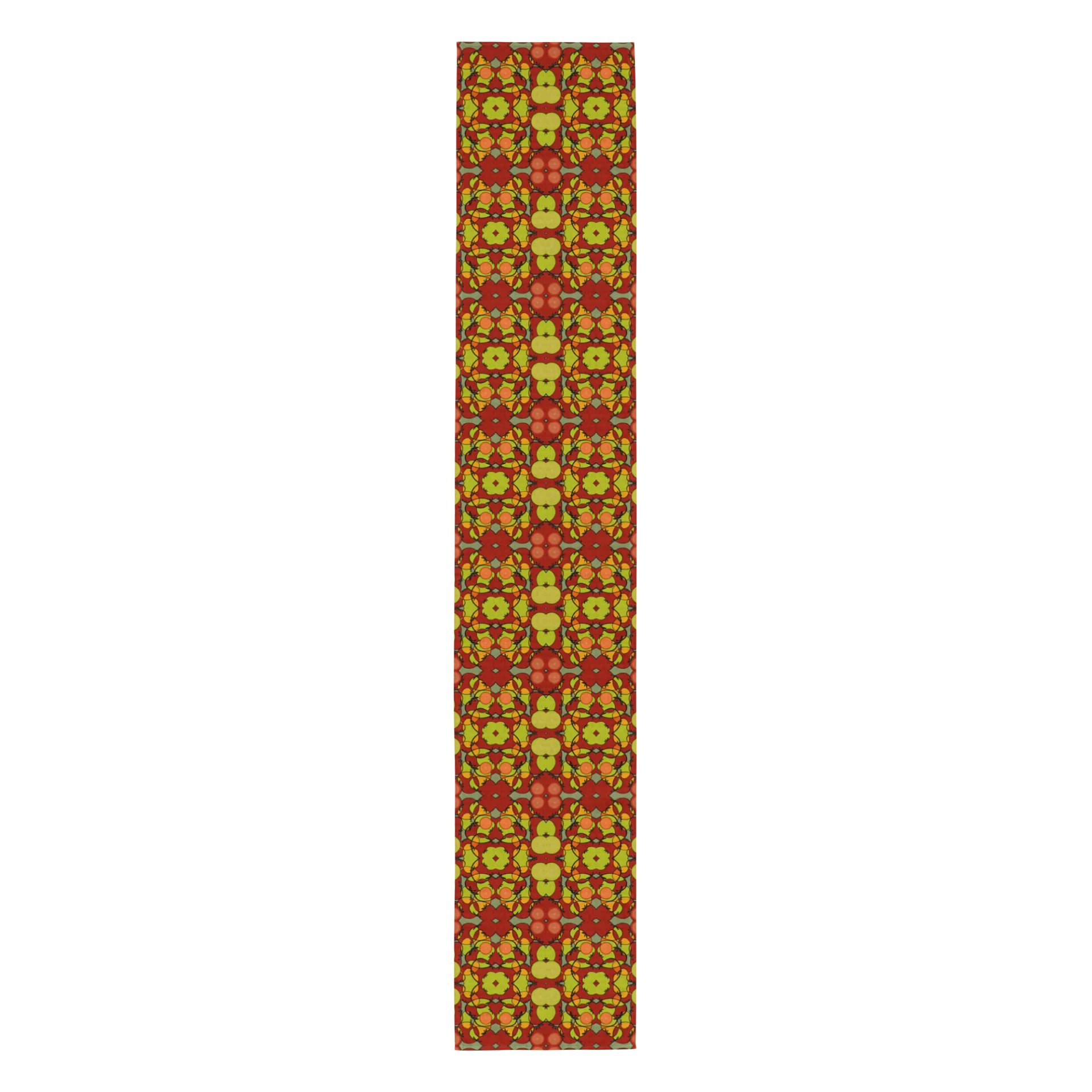 Tomato Glow – Vivid Pattern Table Runner product image (2)