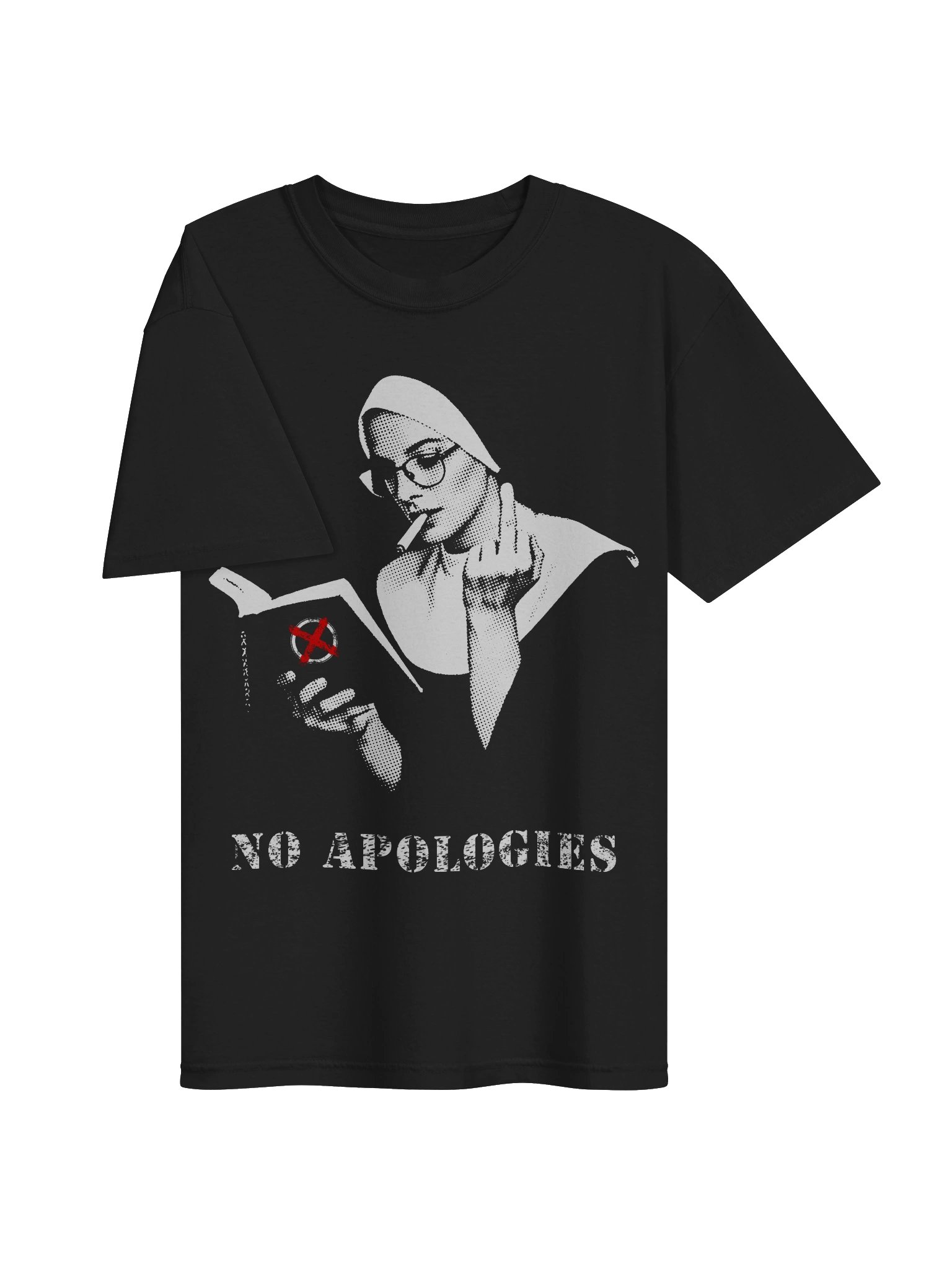 No Halo. No Apologies. // Nun // Heavyweight Vintage Graphic Tee product image (3)