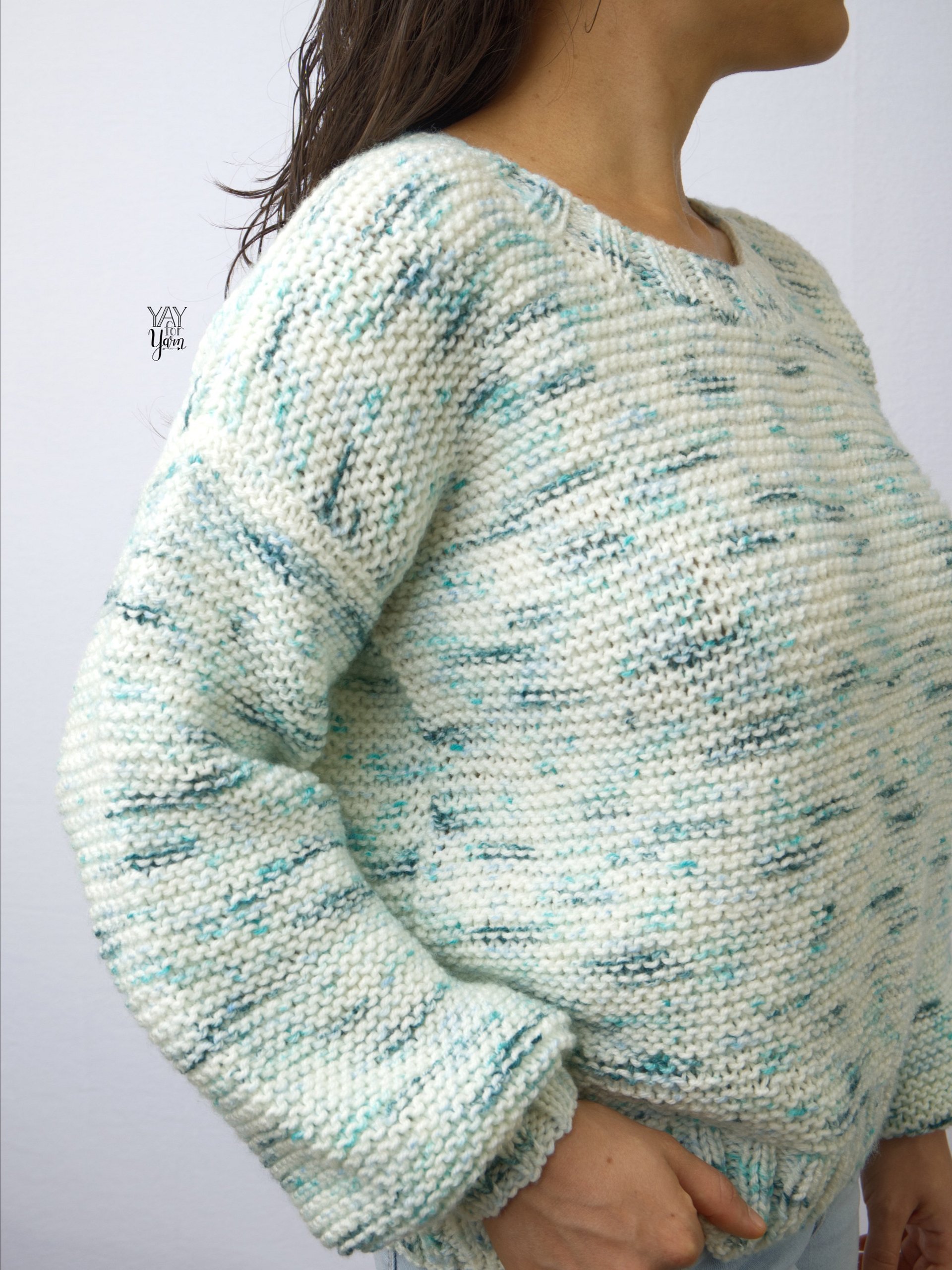 Basic Knit Pullover - PDF Knitting Pattern & Video Tutorial product image (4)