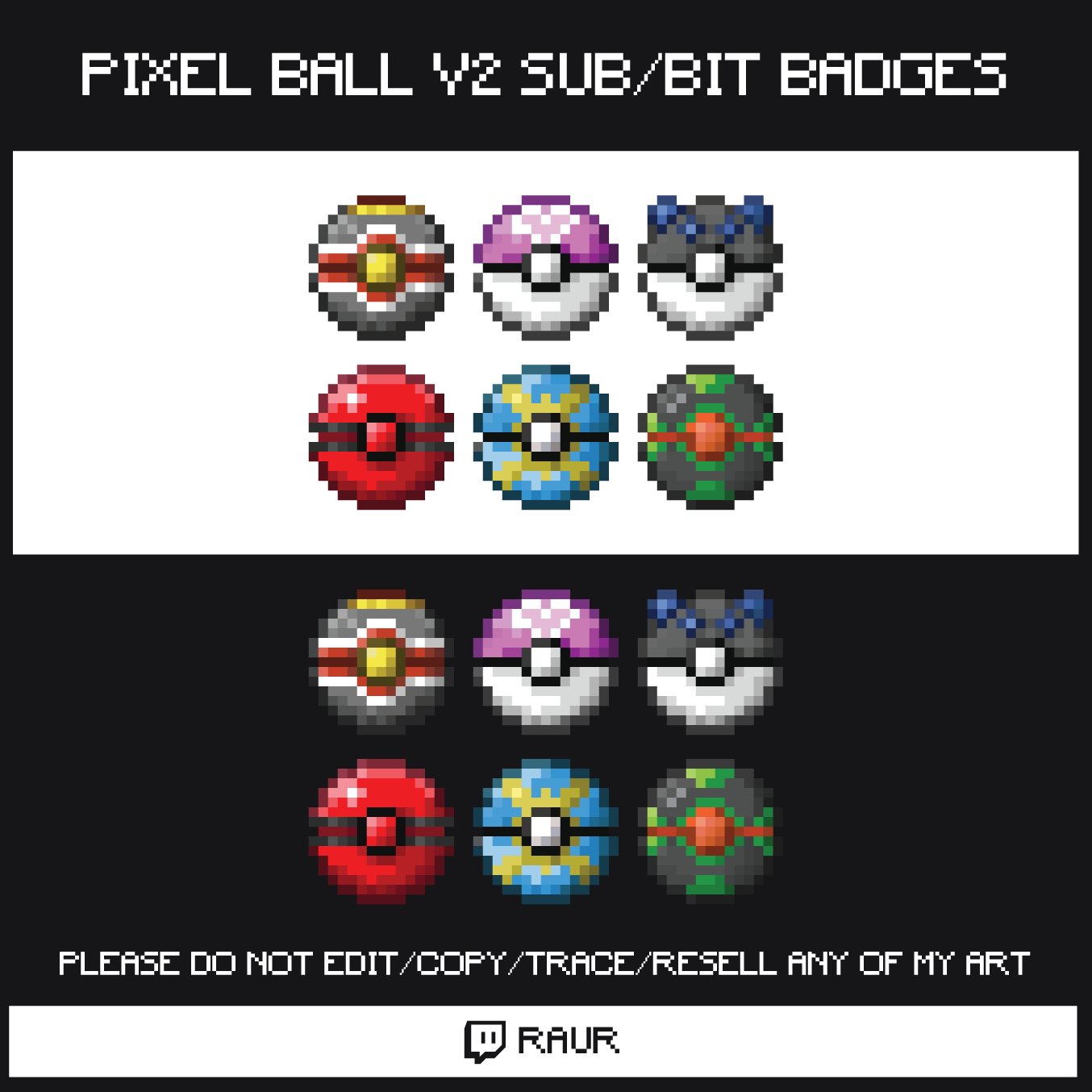 Twitch Pixel PBs V2 - Sub/Bit Badges product image (1)
