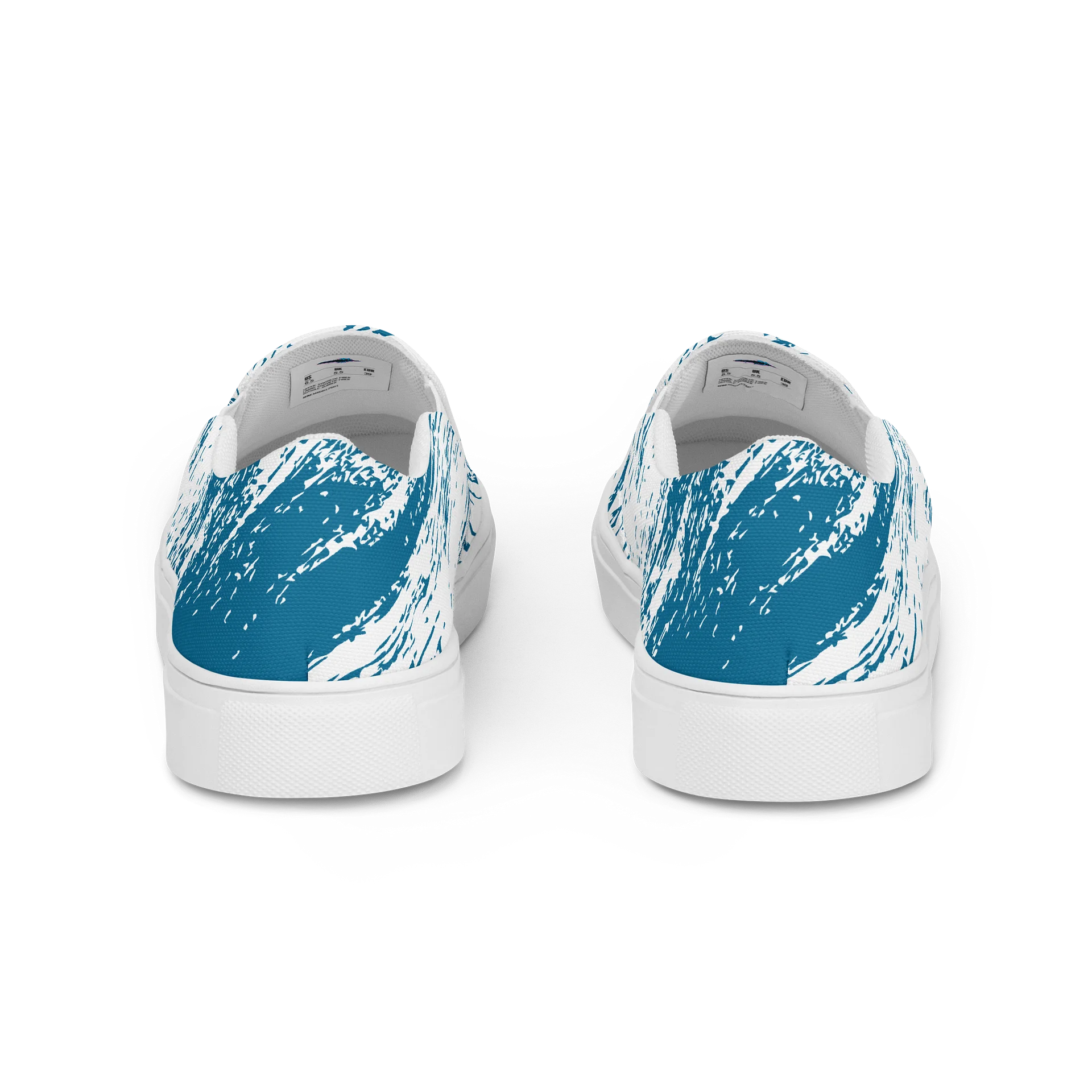 Distressed Teal Texture Slip-On Shoes product image (4)