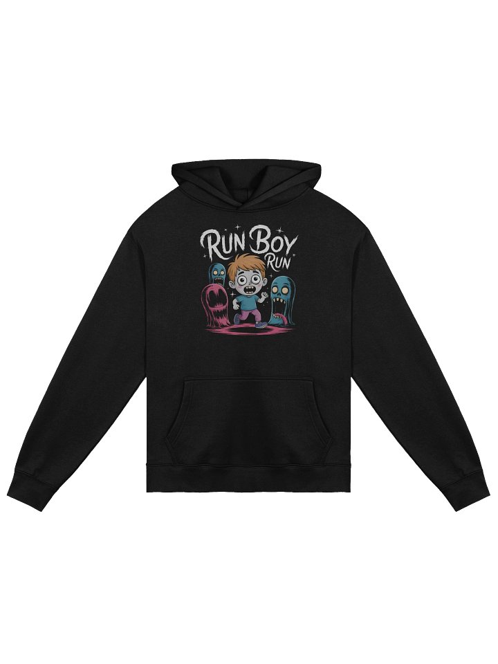 Run Boy Run Black Oversized Hoodie product image (1)