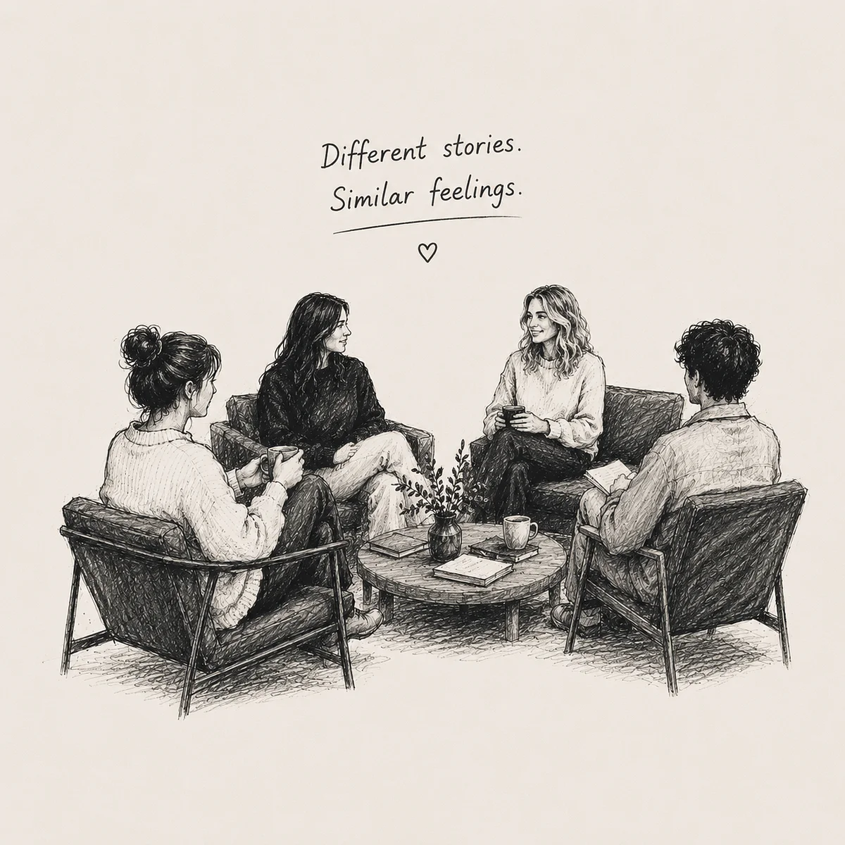 People connecting through shared experiences