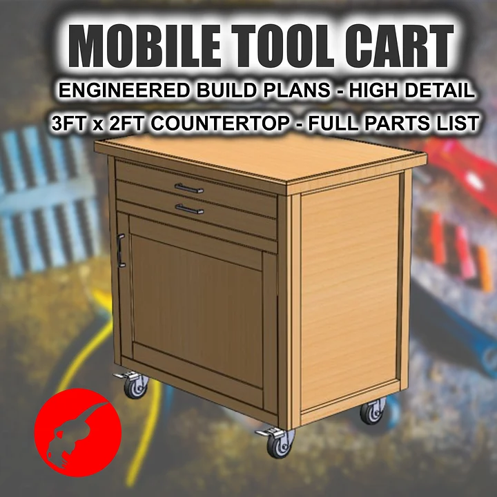 DIY Mobile Tool Cart Build Plans product image (1)