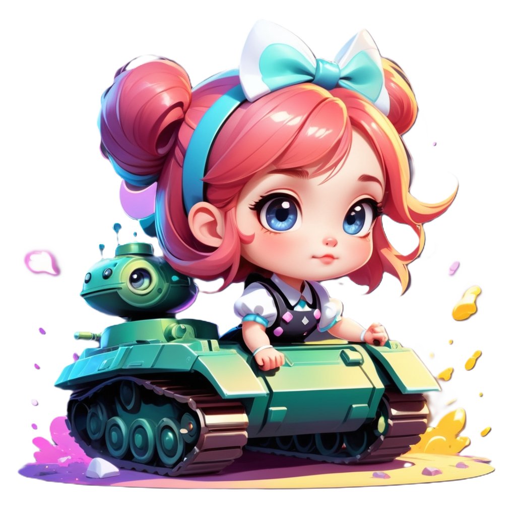 Chibi Maid Tank Set A - Pin Button Collection product image (4)