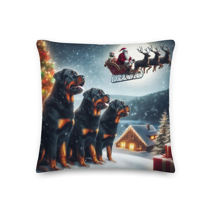 Winter Wonderland Rottweiler All-Over Print Pillow product image (1)