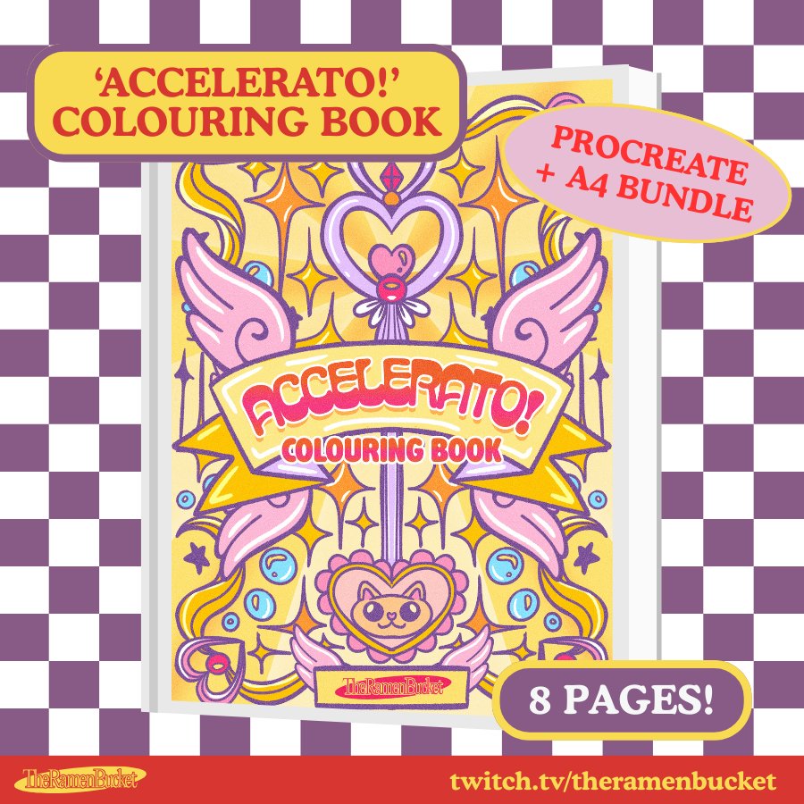 [2-BUNDLE] 'ACCELERATO!' Colouring Book - A4 + Procreate File product image (1)
