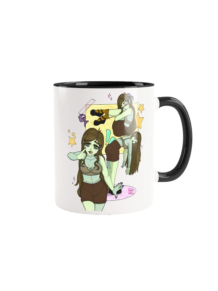 Autumninstitches poses design Ceramic Mug with Color Inside by Mugz product image (1)