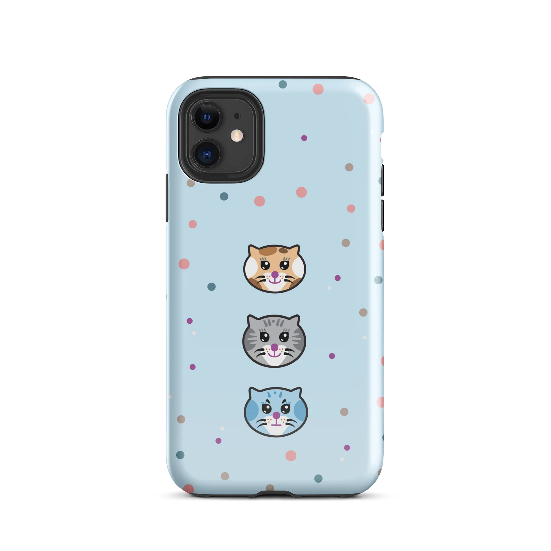 Cartoon Cat Besties iPhone Case — Blu, Yogii & Prego Light Blue Edition product image (2)