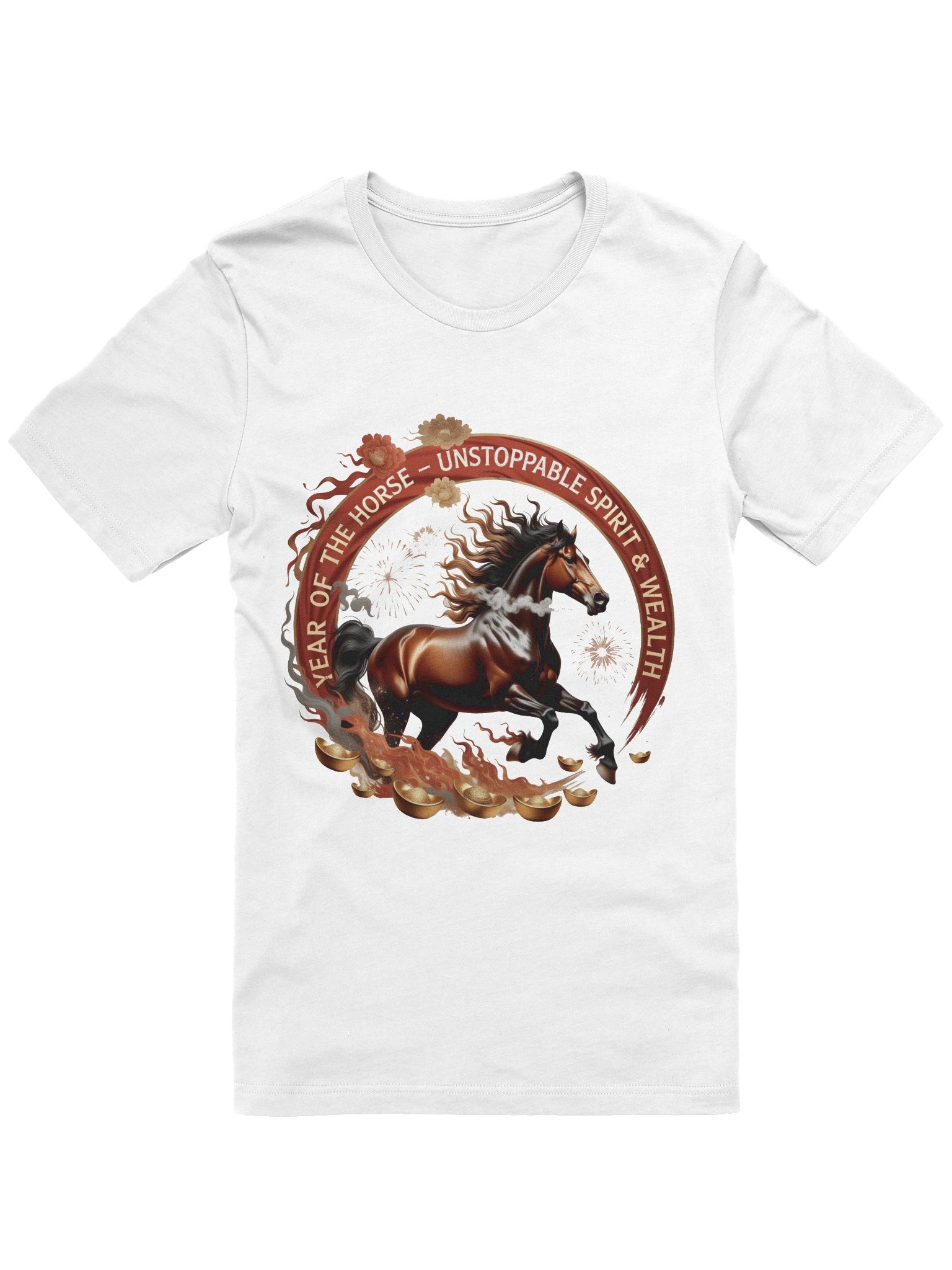 Dynamic Fiery Stallion T Shirt, Lunar New Year Gift product image (1)
