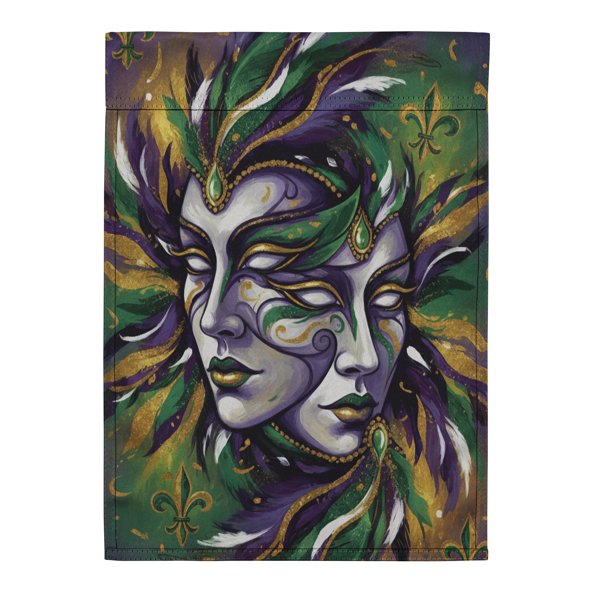 Vibrant Mardi Gras Garden Flag product image (2)