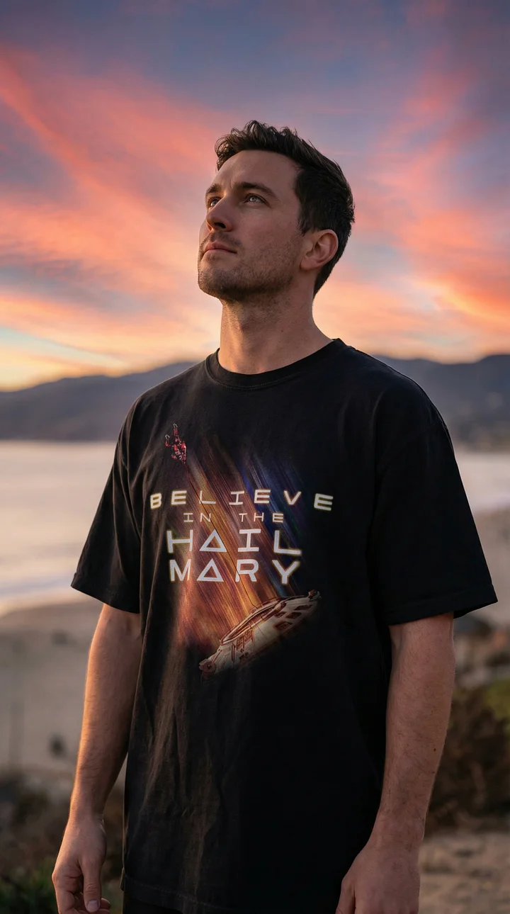 Believe in the Hail Mary Shirt | Sci-Fi Space Graphic Tee | Comfort Colors® T-Shirt product image (1)