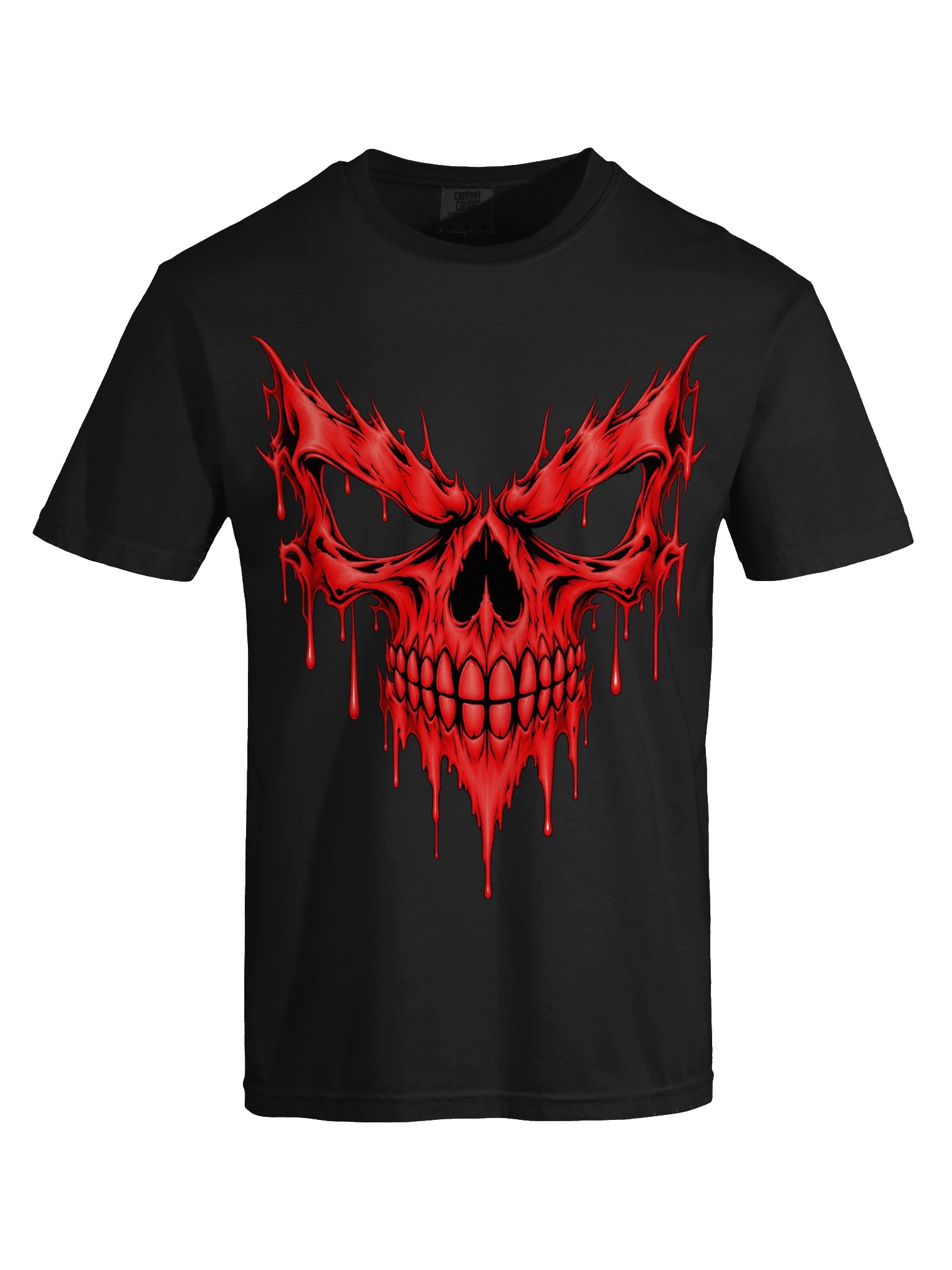 Blood Drip Skull Heavyweight Streetwear Tee product image (53)