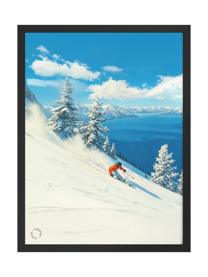 Powder Day, Tahoe (Framed Poster -18"x24") product image (2)