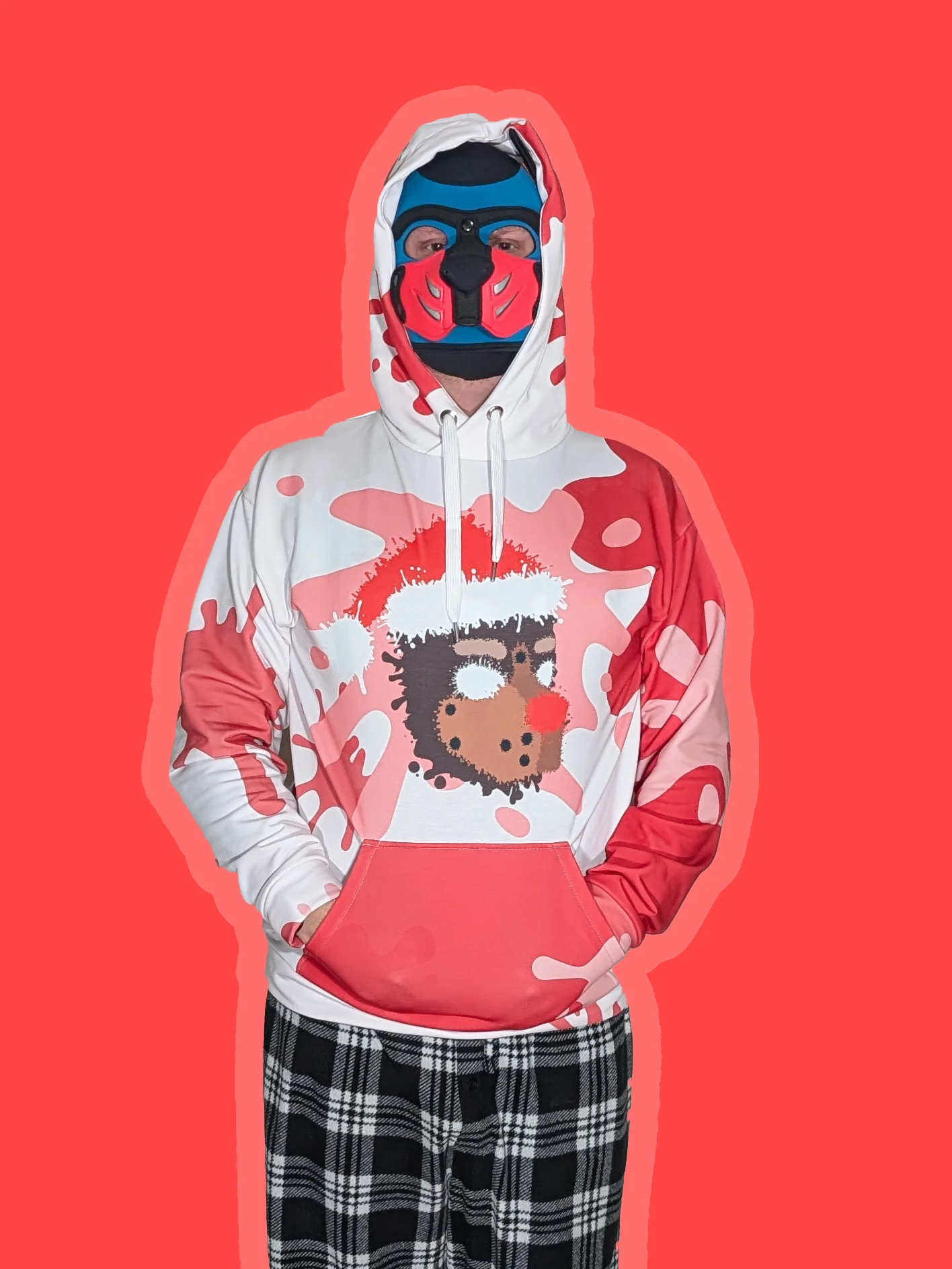 Chaos Splatter Santa Reindog Hoodie product image (3)