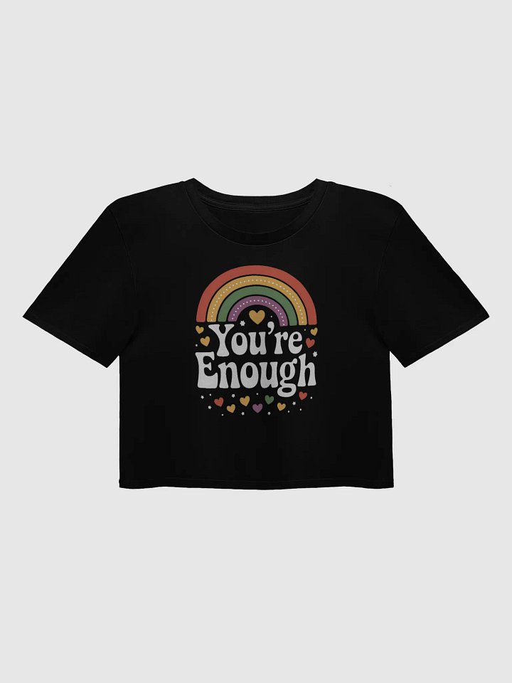 You're Enough Retro Rainbow Pride Crop Top product image (3)
