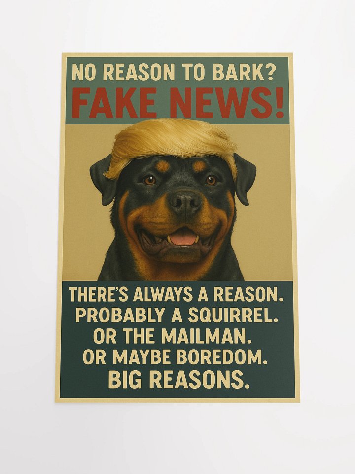 Barking Rottweiler Humor Poster product image (2)