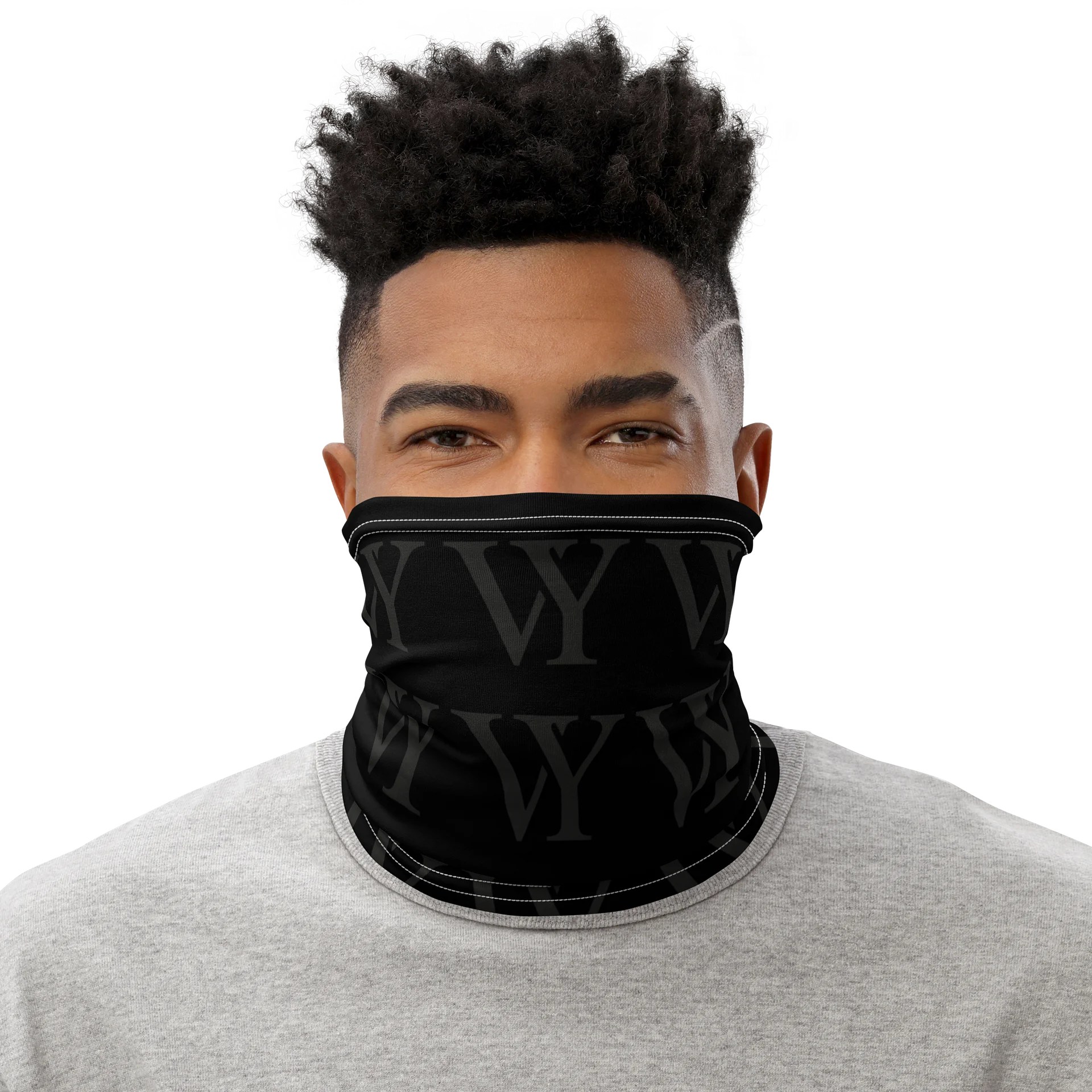 BLACK VY Pattern Neck Gaiter product image (1)